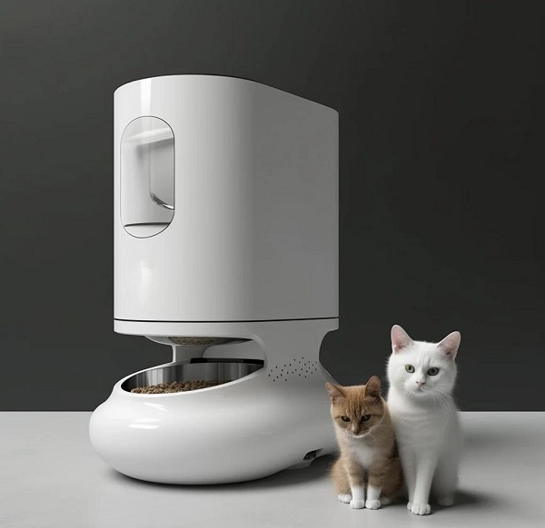 高端宠物喂食器带有远程控制功能