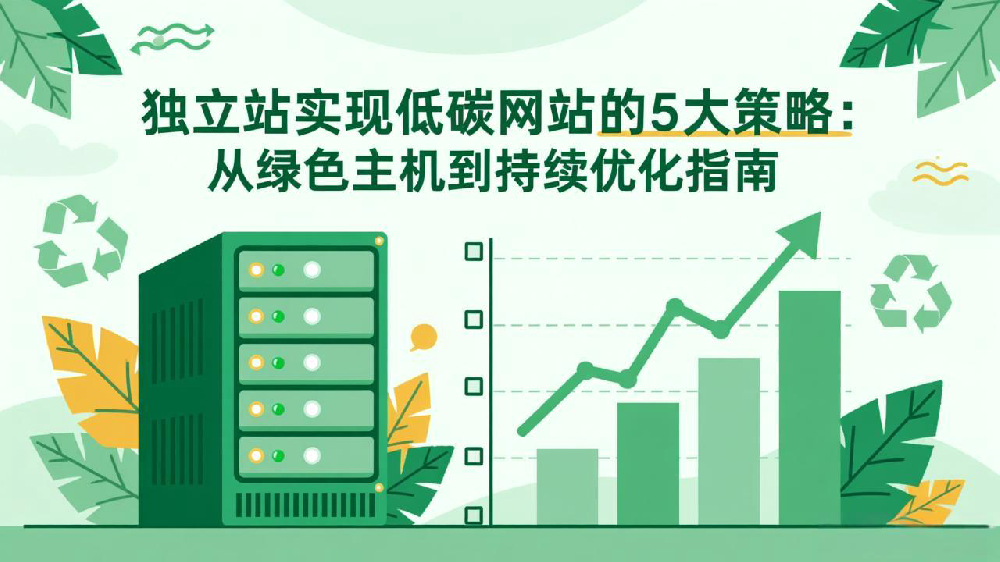 独立站实现低碳网站的5大策略:从绿色主机到持续优化指南